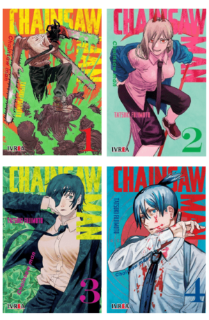 Pack Inicio Chainsaw Man Ivrea Argentina 4 Tomos